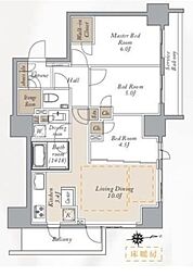 PRIMALCITY神楽坂 3LDKの間取図画像