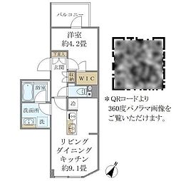 コンポジット高輪 1LDKの間取図画像