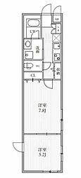 ザパームス大島 2Kの間取図画像