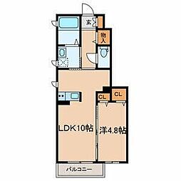 フォレナ 1LDKの間取図画像