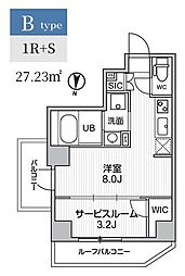 エスレジデンス亀戸バーム(S-RESIDENCE亀戸balm) 1LDKの間取図画像