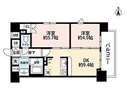 フォースター入谷 2DKの間取図画像