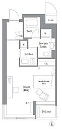 フラッツ東陽 ワンルームの間取図画像