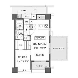 ガーデン蒲田 1LDKの間取図画像