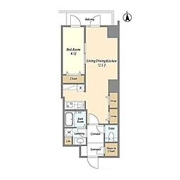 GRANSITE千代田秋葉原 1LDKの間取図画像
