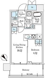 パークシティ武蔵小山ザタワー 1LDKの間取図画像