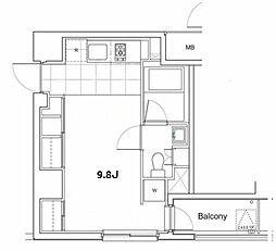 プライムアーバン南池袋 ワンルームの間取図画像