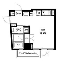 オーキッドレジデンス浜田山 ワンルームの間取図画像