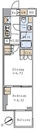 BrilliaistSENDAGAYA 1DKの間取図画像