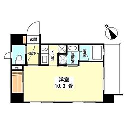 サンクレスト弐番館 1Kの間取図画像