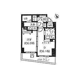 シルフィード南平台 1DKの間取図画像