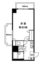 アサカシオン三軒茶屋 1Kの間取図画像