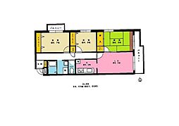 ハイホーム南大井A棟 3LDKの間取図画像