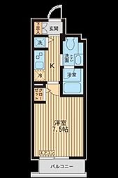 KDXレジデンス入谷 1Kの間取図画像