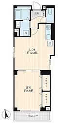 台東区入谷1丁目マンション 1LDKの間取図画像