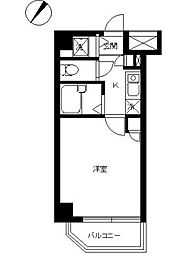 スカイコート代々木 1Kの間取図画像