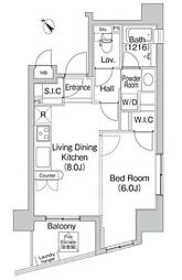 COMFORIA代々木上原 1LDKの間取図画像