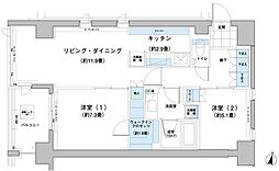 ガーデニエール砧レジデンス 1SLDKの間取図画像