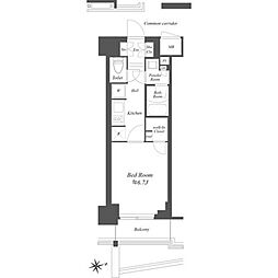 BRANSIESTA東陽町 1Kの間取図画像