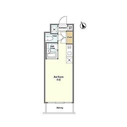 PREMIERSTAGEOSAKI ワンルームの間取図画像