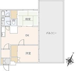 D-RHOMESオギクボ 2DKの間取図画像