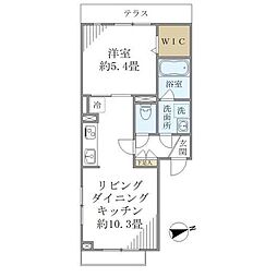 ファミーユ・リアン 1LDKの間取図画像