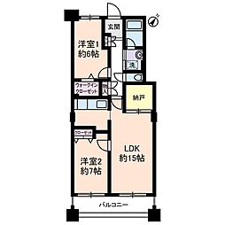 サングランパ 2SLDKの間取図画像