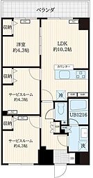 アークマーク池袋本町 1SLDKの間取図画像