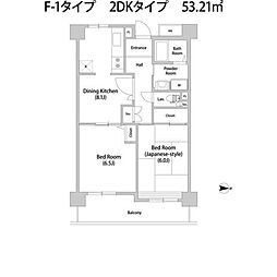 コーポレート連雀40 2DKの間取図画像