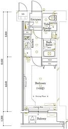 ガリシア新宿都庁前 1Kの間取図画像