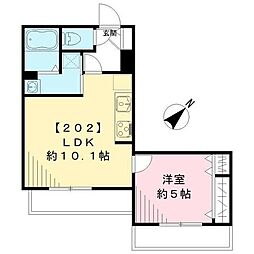 ビューノ渋谷本町 1LDKの間取図画像
