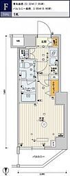 スカイコート品川パークサイド2 1Kの間取図画像