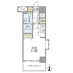 KDX吾妻橋レジデンス ワンルームの間取図画像