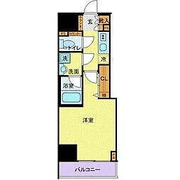 BRECIA日本橋蛎殻町 1Kの間取図画像