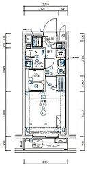 ARTESSIMOAKLLE 1Kの間取図画像