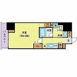 グランドコンシェルジュ六本木 1Kの間取図画像