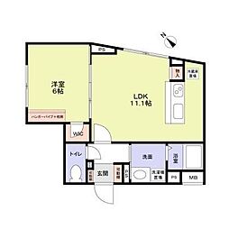 VISTAIZUMI 1LDKの間取図画像