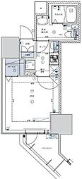 ライジングプレイス亀戸 1Kの間取図画像