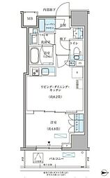 パークアクシス住吉ガーデンスクエア 1LDKの間取図画像