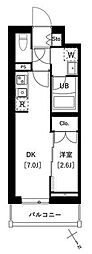 アークマーク南大井 1DKの間取図画像