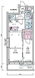 リヴシティ恵比寿 1LDKの間取図画像