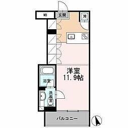 カスタリア目黒長者丸 ワンルームの間取図画像