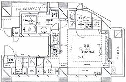 パレステュディオ六本木 1Kの間取図画像