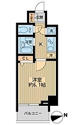 HF早稲田レジデンス 1Kの間取図画像