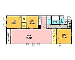 ザベルーガ世田谷レジデンス 3LDKの間取図画像