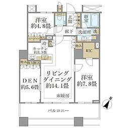 ブリリアマーレ有明 2LDKの間取図画像