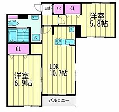 物件の間取り