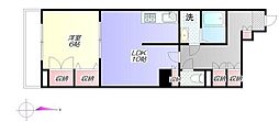 ミキマンション 1LDKの間取図画像