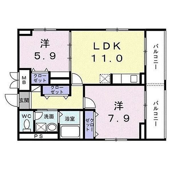 ノークス ｜東京都品川区豊町１丁目(賃貸マンション2LDK・4階・59.66㎡)の写真 その2