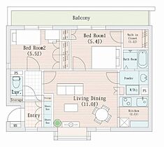 LANAI GRACE KUNITACHI  ｜ 東京都国立市中３丁目3-33（賃貸マンション2LDK・3階・57.37㎡） その2